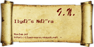 Ilyés Nóra névjegykártya