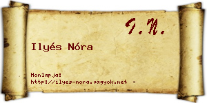 Ilyés Nóra névjegykártya