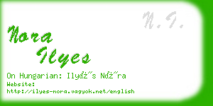 nora ilyes business card